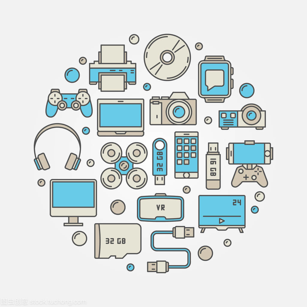 小玩意圓 色彩與電子的插畫交響曲